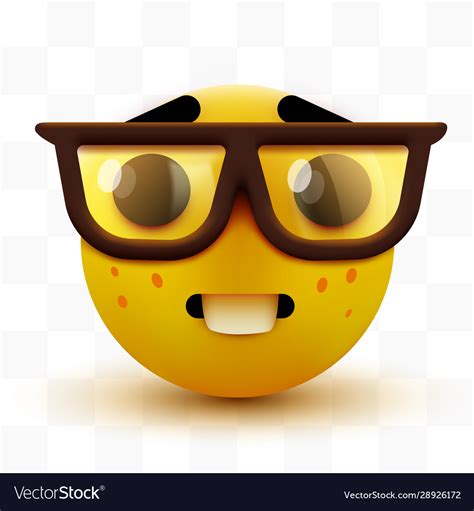 meme emoji con lentes nerd